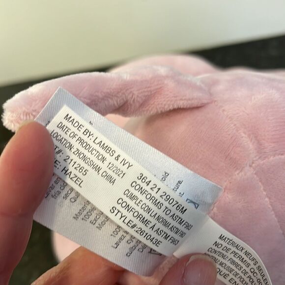 Twinkle Toes Pink Plush Elephant Stuffed Animal 10 Inch- Hazel - Picture 10 of 11